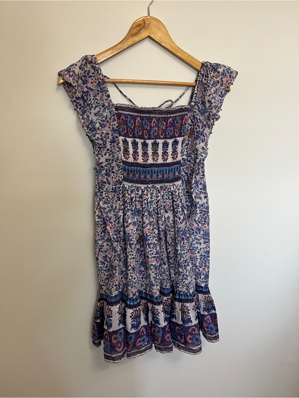 Bell by Alicia Bell Mixed Floral Mini Dress Size XS Purple Blue
